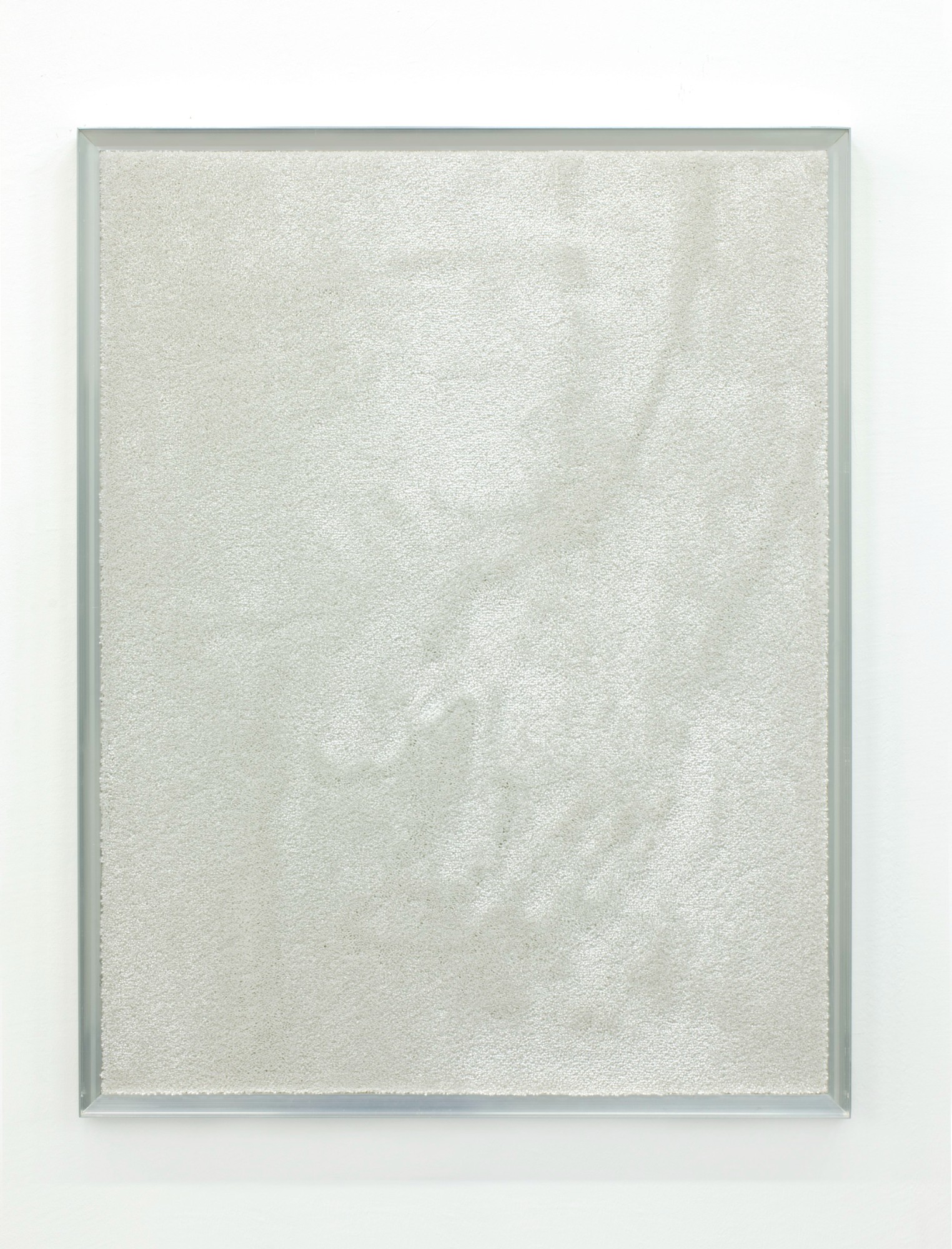 Tobias Hantmann, untitled, 2014, velour carpet, aluminium frame, acrylic glass, 90 x 70 cm