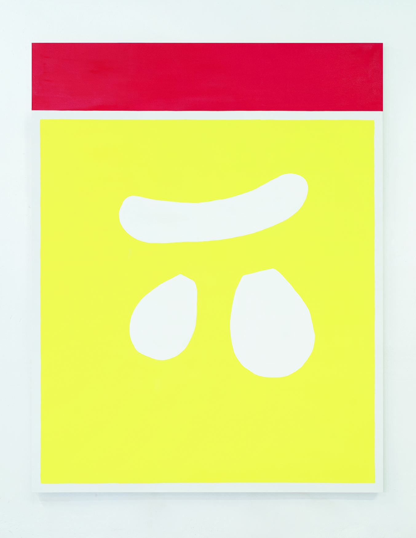 Holger Endres, Le grand poulet (jaune), 2021, oil on cotton, 180 x 140 cm