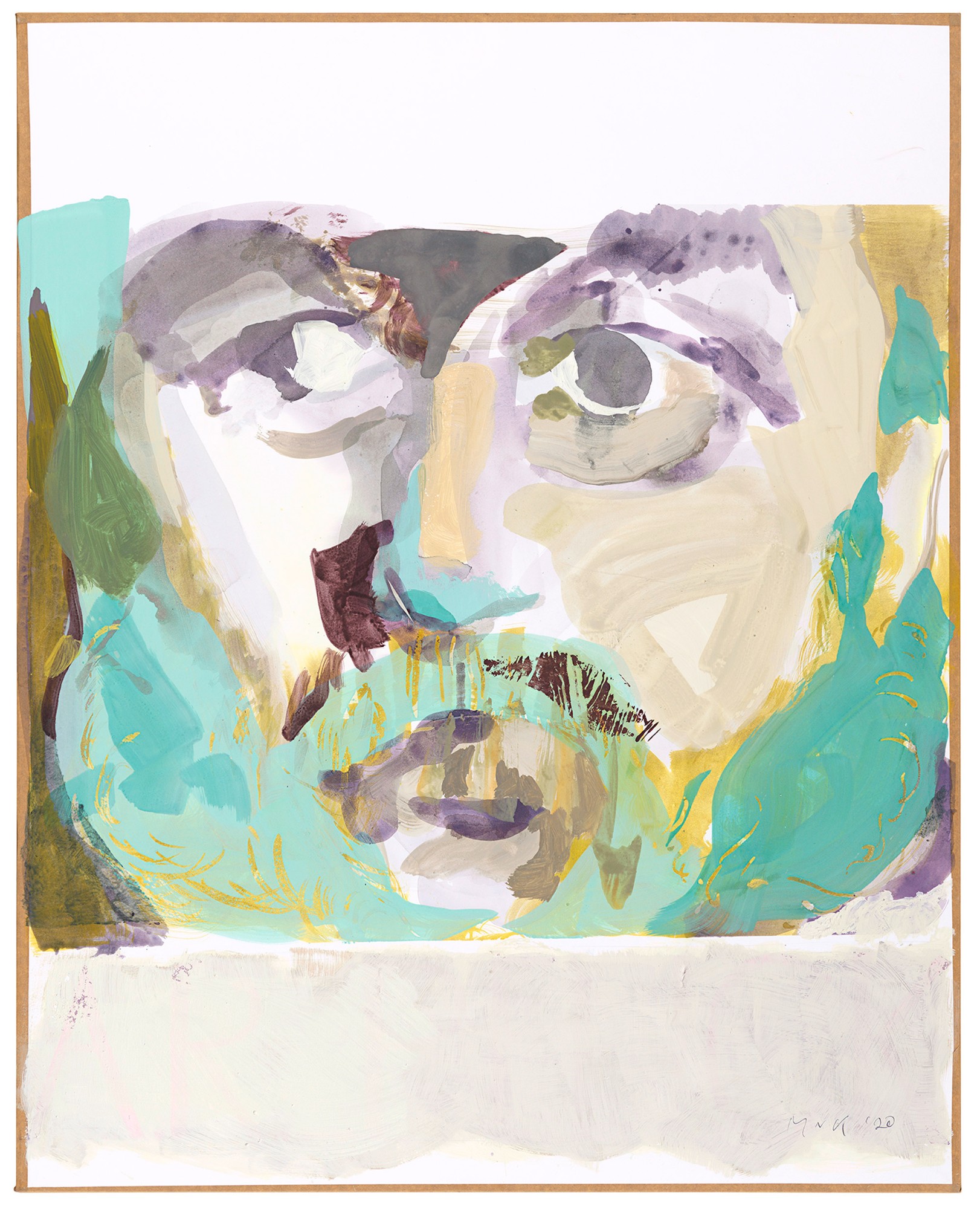 Maki Na Kamura, arpenck, 2020, water and oil on paper, 100 x 80 cm